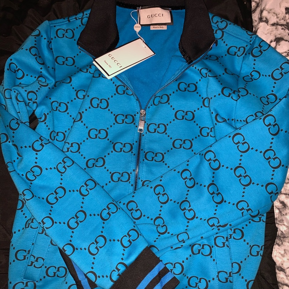 NWT Gucci Full Zip Jacquard Sweater